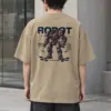 "Robot" Men's Oversized Heavyweight Crewneck T-Shirt