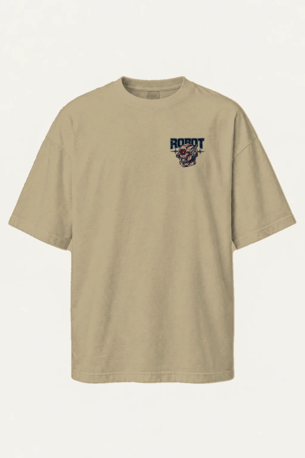 "Robot" Men's Oversized Heavyweight Crewneck T-Shirt
