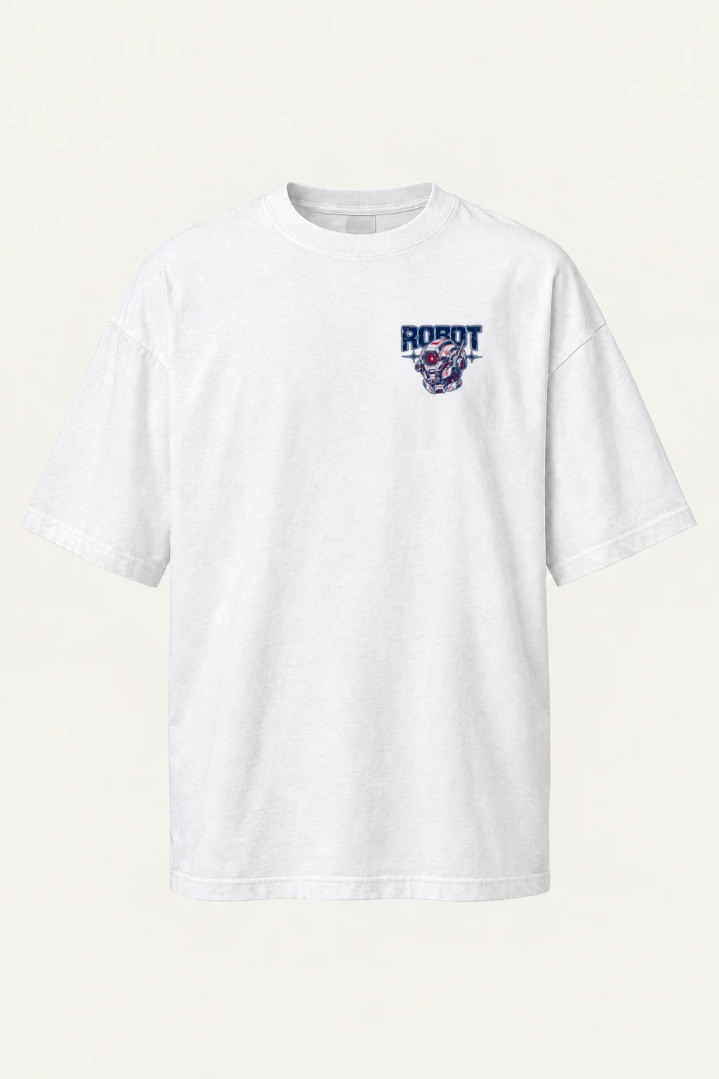 "Robot" Men's Oversized Heavyweight Crewneck T-Shirt