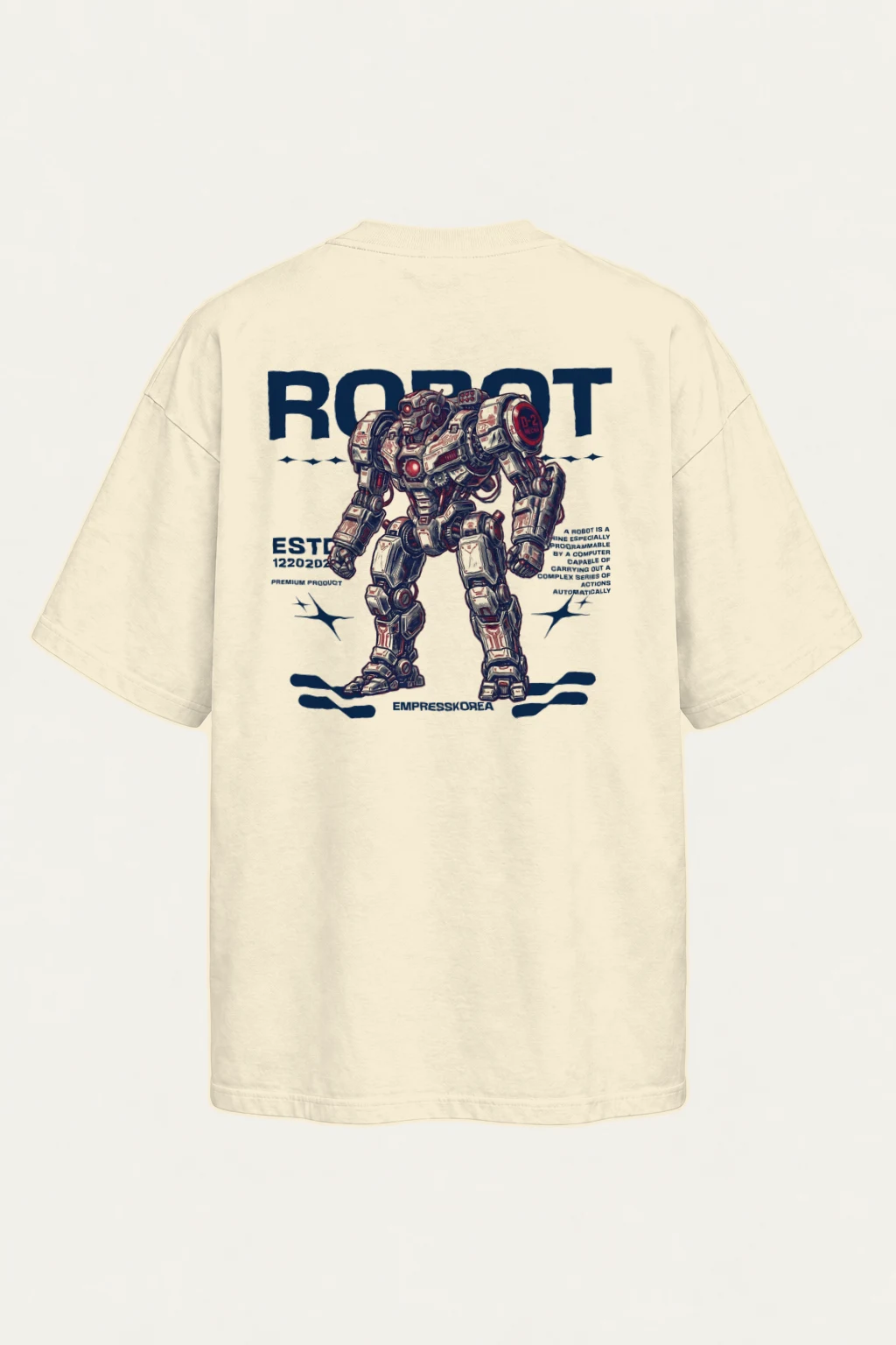 "Robot" Men's Oversized Heavyweight Crewneck T-Shirt