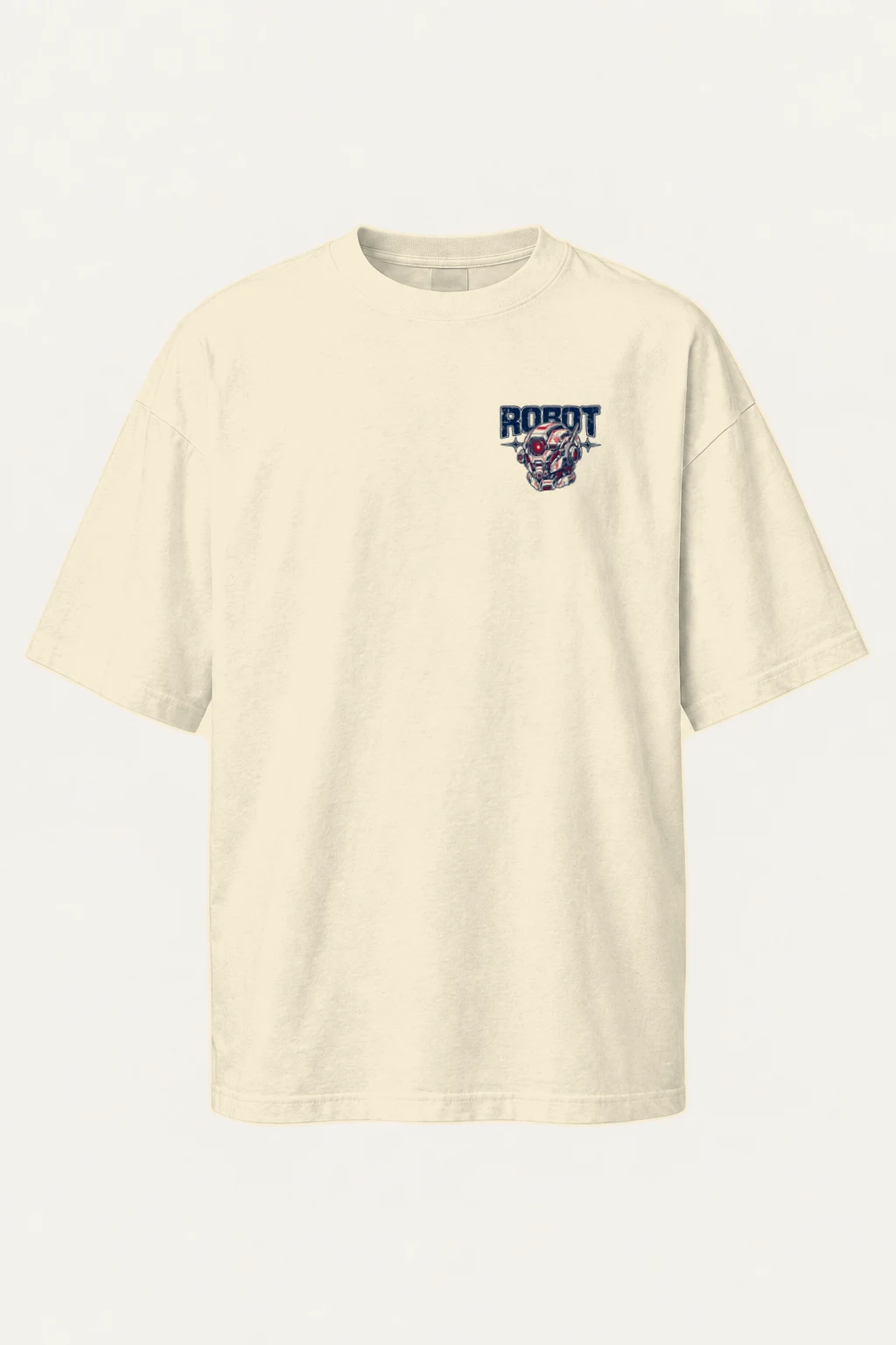 "Robot" Men's Oversized Heavyweight Crewneck T-Shirt