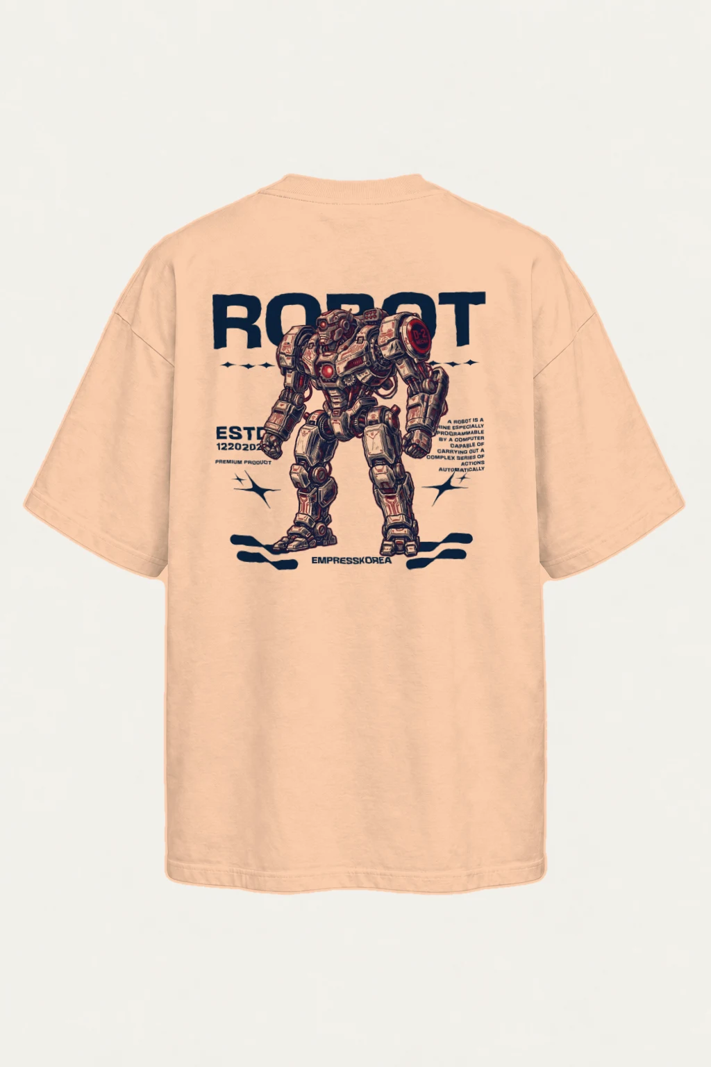 "Robot" Men's Oversized Heavyweight Crewneck T-Shirt