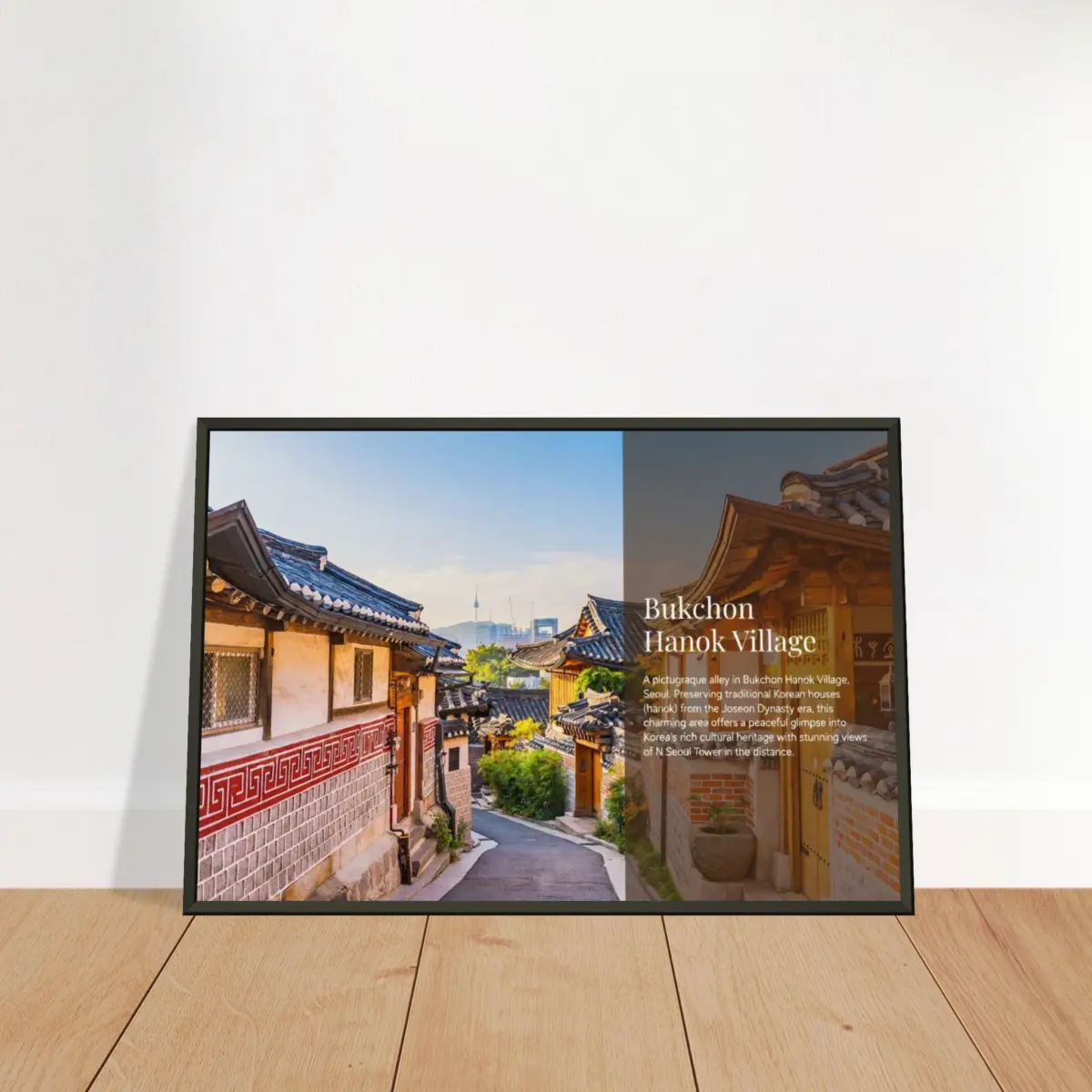 "Bukchon Hanok Village" Museum-Quality Matte Paper Metal Framed Poster 40x60 cm / 16x24″