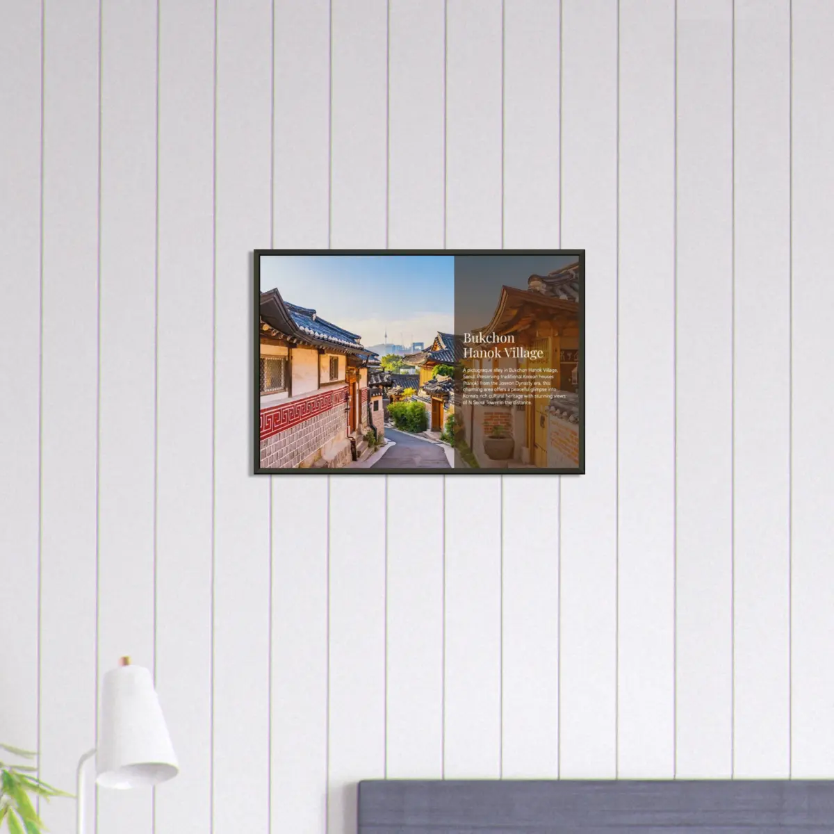 "Bukchon Hanok Village" Museum-Quality Matte Paper Metal Framed Poster 40x60 cm / 16x24″