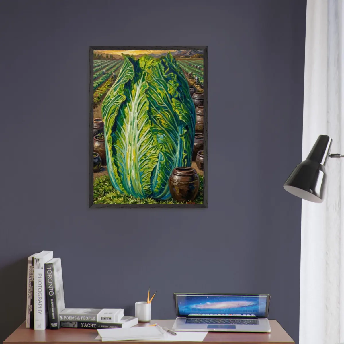 "Cabbage and Onggi" Premium Wooden Framed Poster With Museum-Quality Matte Paper