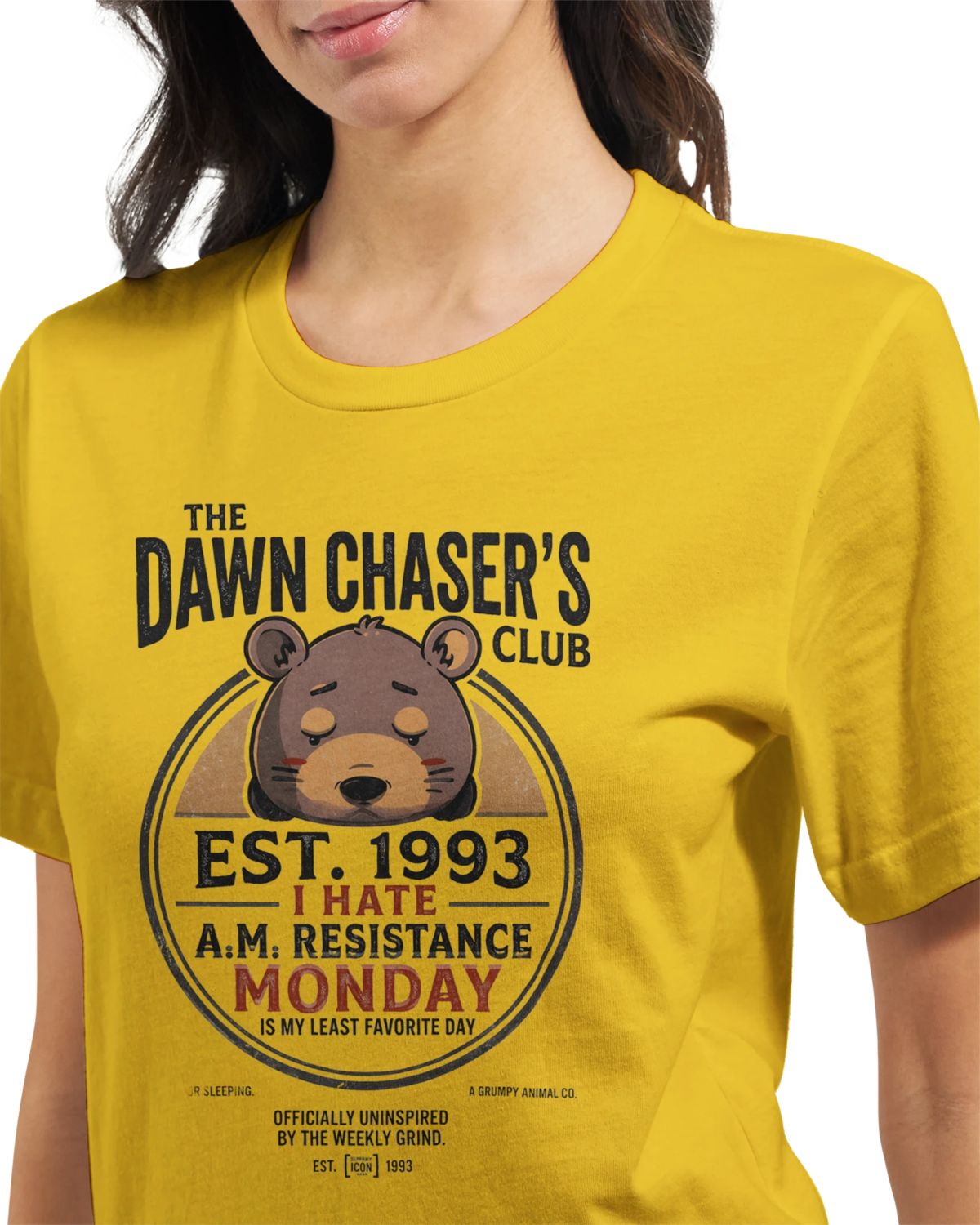 "The dawn chaser's club" Premium Unisex Crewneck T-shirt | Bella + Canvas 3001