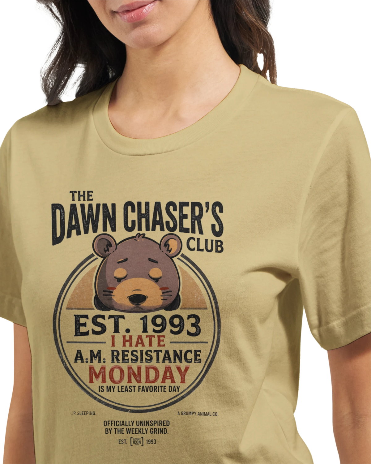 "The dawn chaser's club" Premium Unisex Crewneck T-shirt | Bella + Canvas 3001