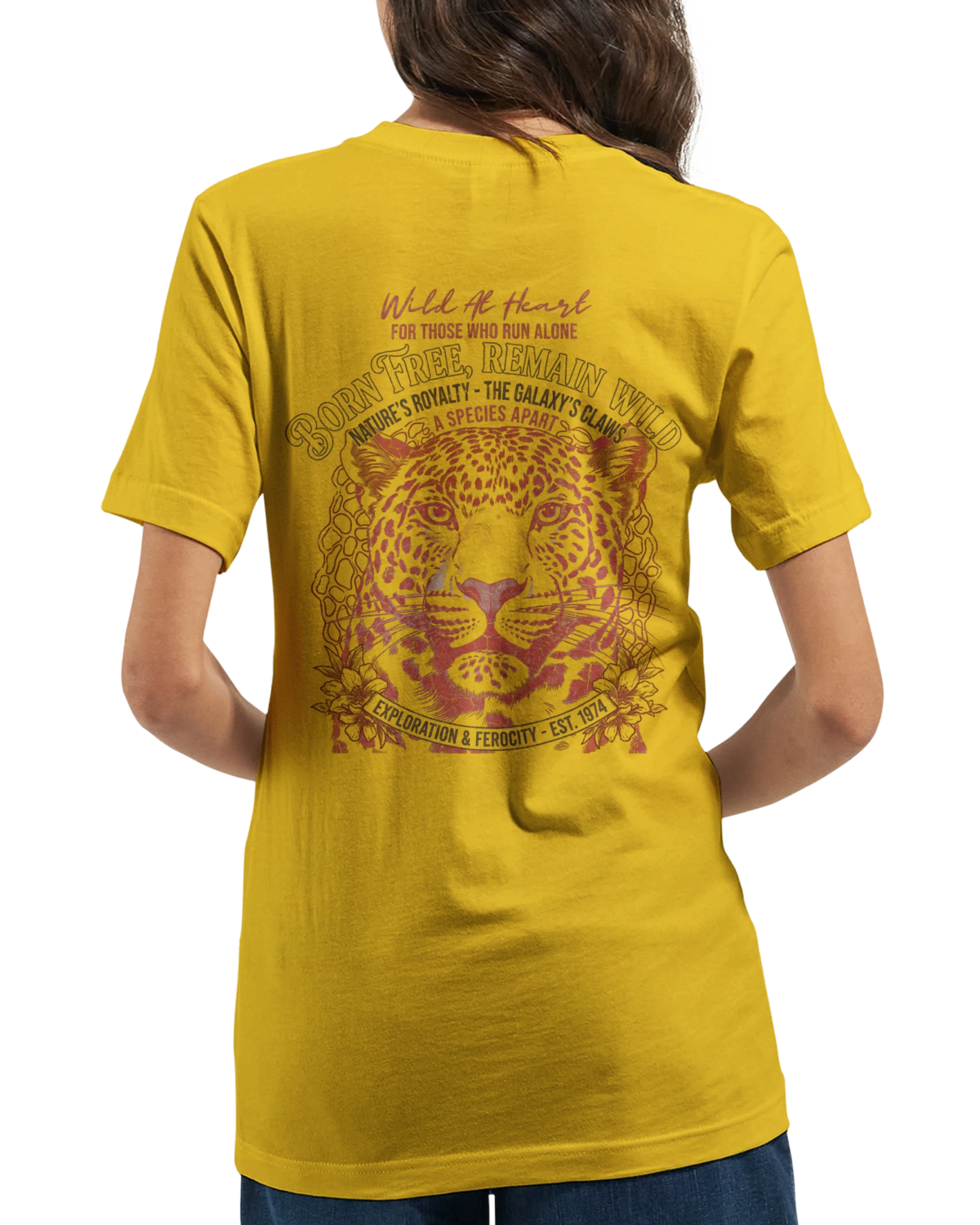 "Born free remain wild" Premium Unisex Crewneck T-shirt | Bella + Canvas 3001