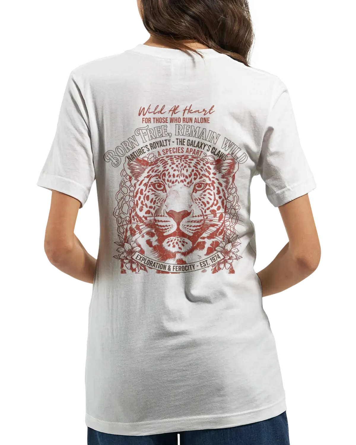 "Born free remain wild" Premium Unisex Crewneck T-shirt | Bella + Canvas 3001