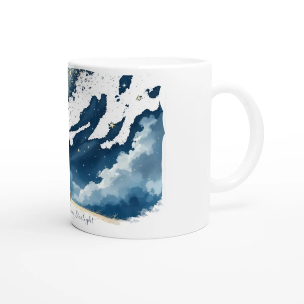 "Gathering starlight" White 11oz Ceramic Mug