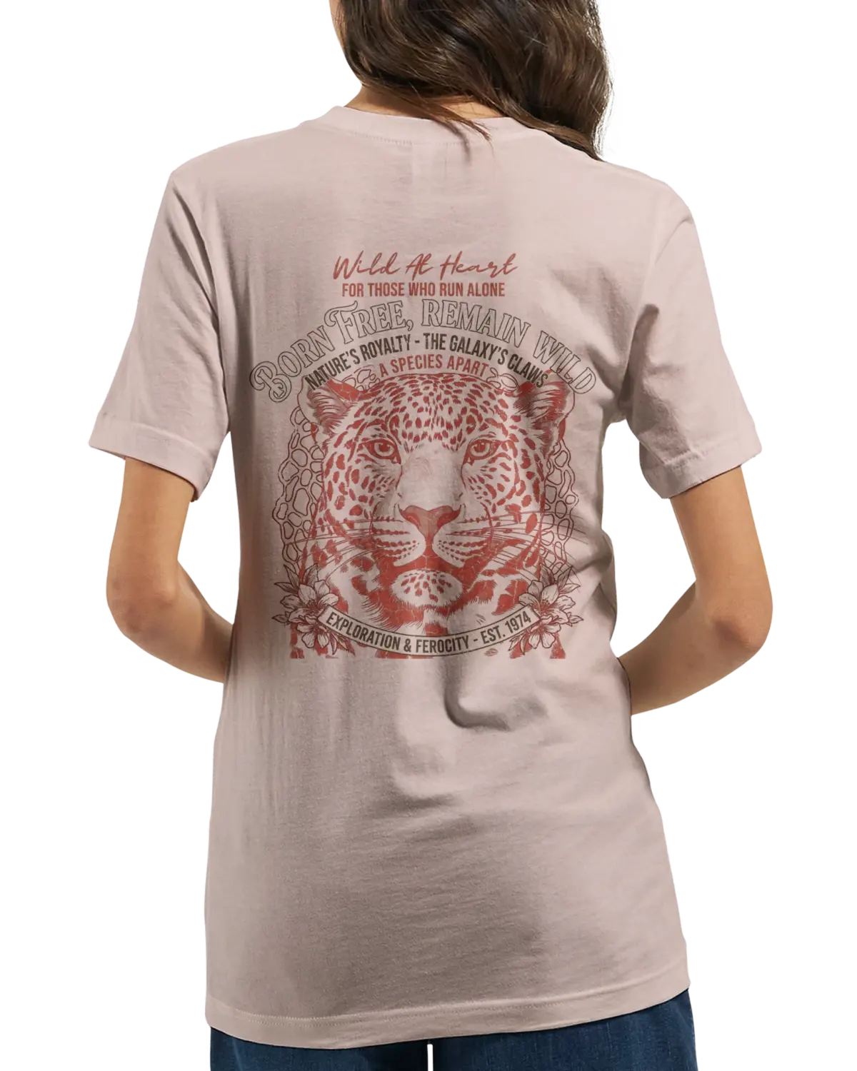 "Born free remain wild" Premium Unisex Crewneck T-shirt | Bella + Canvas 3001