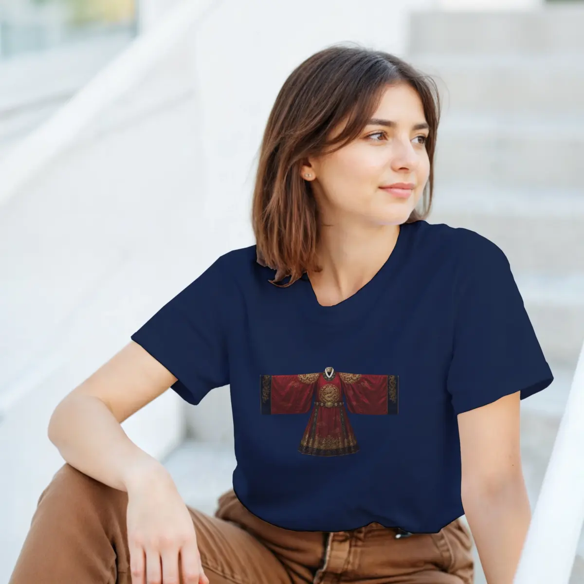 "The King's Robes of the Joseon Dynasty" Heavyweight Unisex Crewneck T-shirt | Gildan® 5000