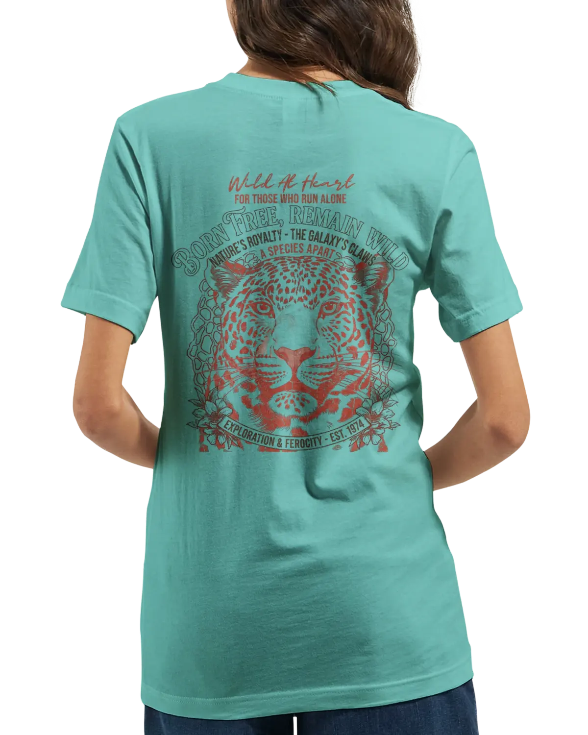 "Born free remain wild" Premium Unisex Crewneck T-shirt | Bella + Canvas 3001