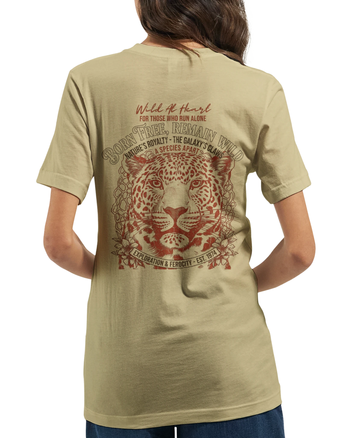 "Born free remain wild" Premium Unisex Crewneck T-shirt | Bella + Canvas 3001