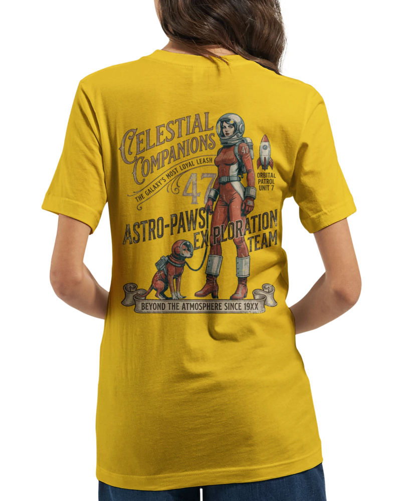 Alternative view of "Celestial companions" Premium Unisex Crewneck T-shirt | Bella + Canvas 3001