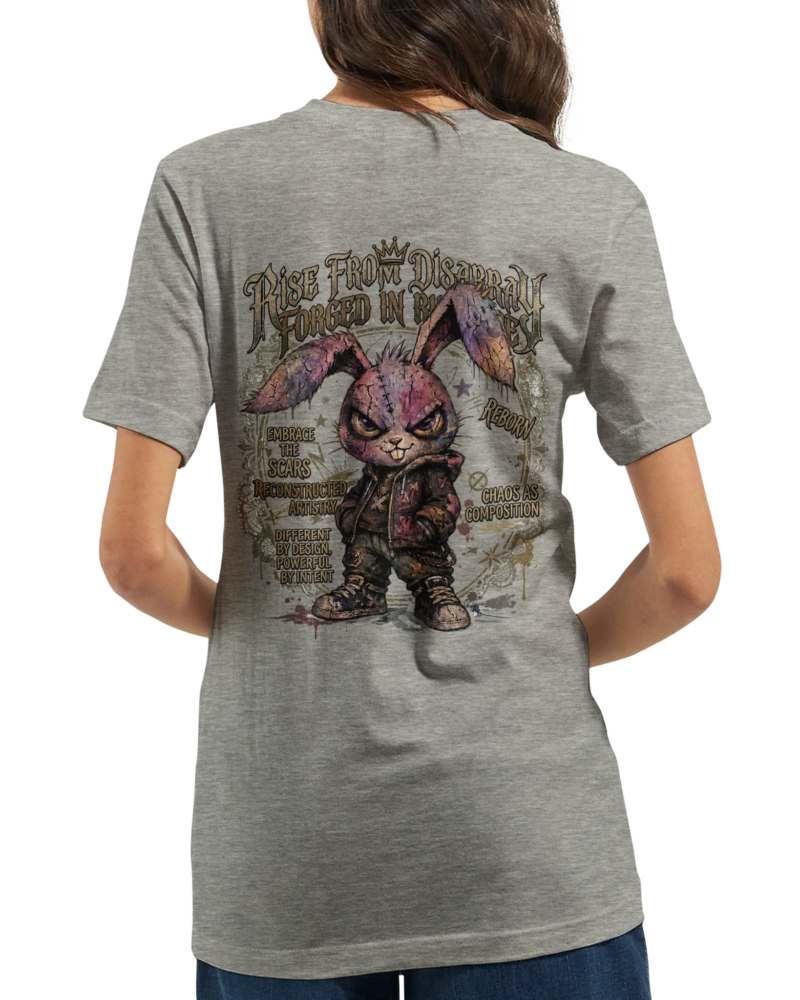 Alternative view of "RE-BORN: UNBROKEN" Premium Unisex Crewneck T-shirt | Bella + Canvas 3001