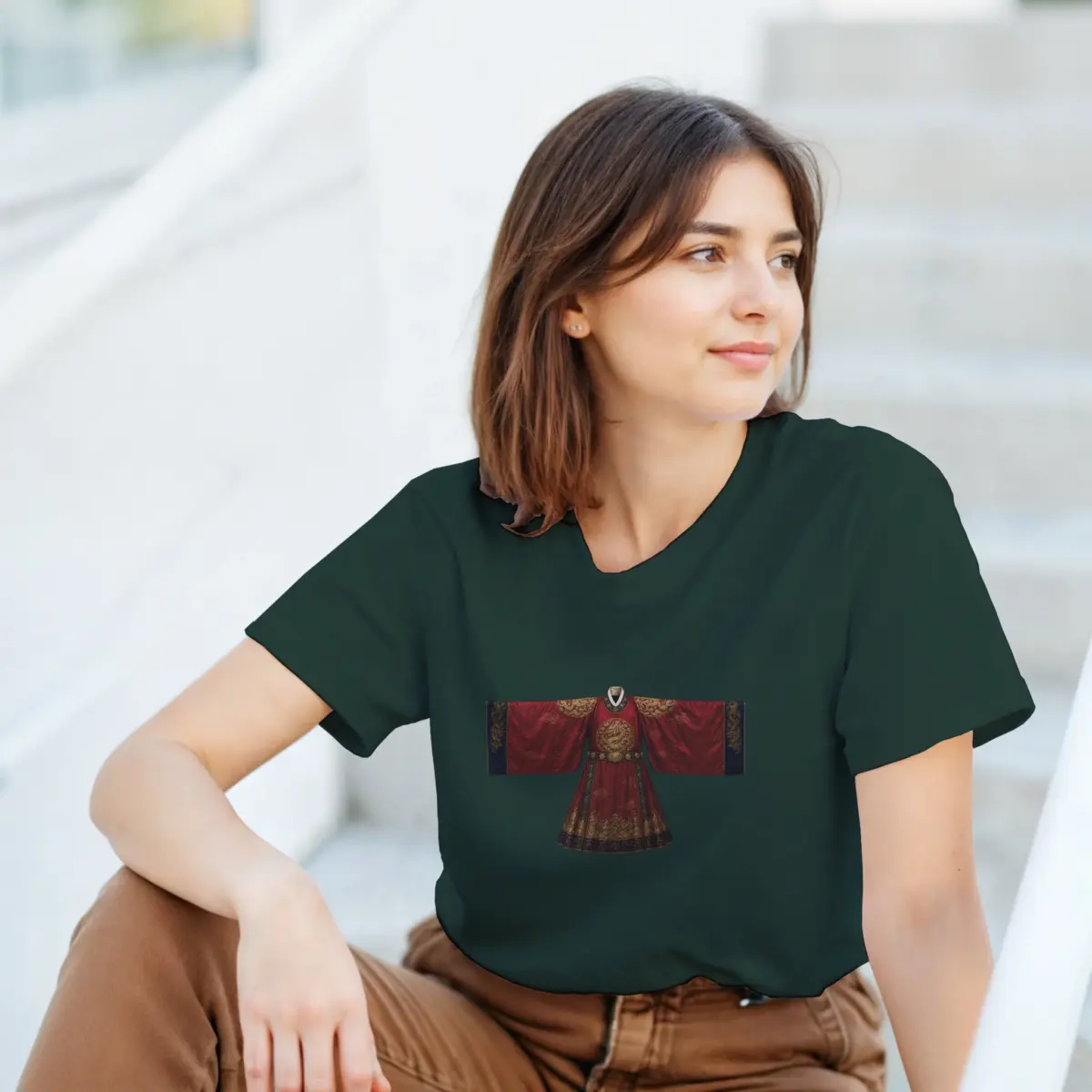 "The King's Robes of the Joseon Dynasty" Heavyweight Unisex Crewneck T-shirt | Gildan® 5000