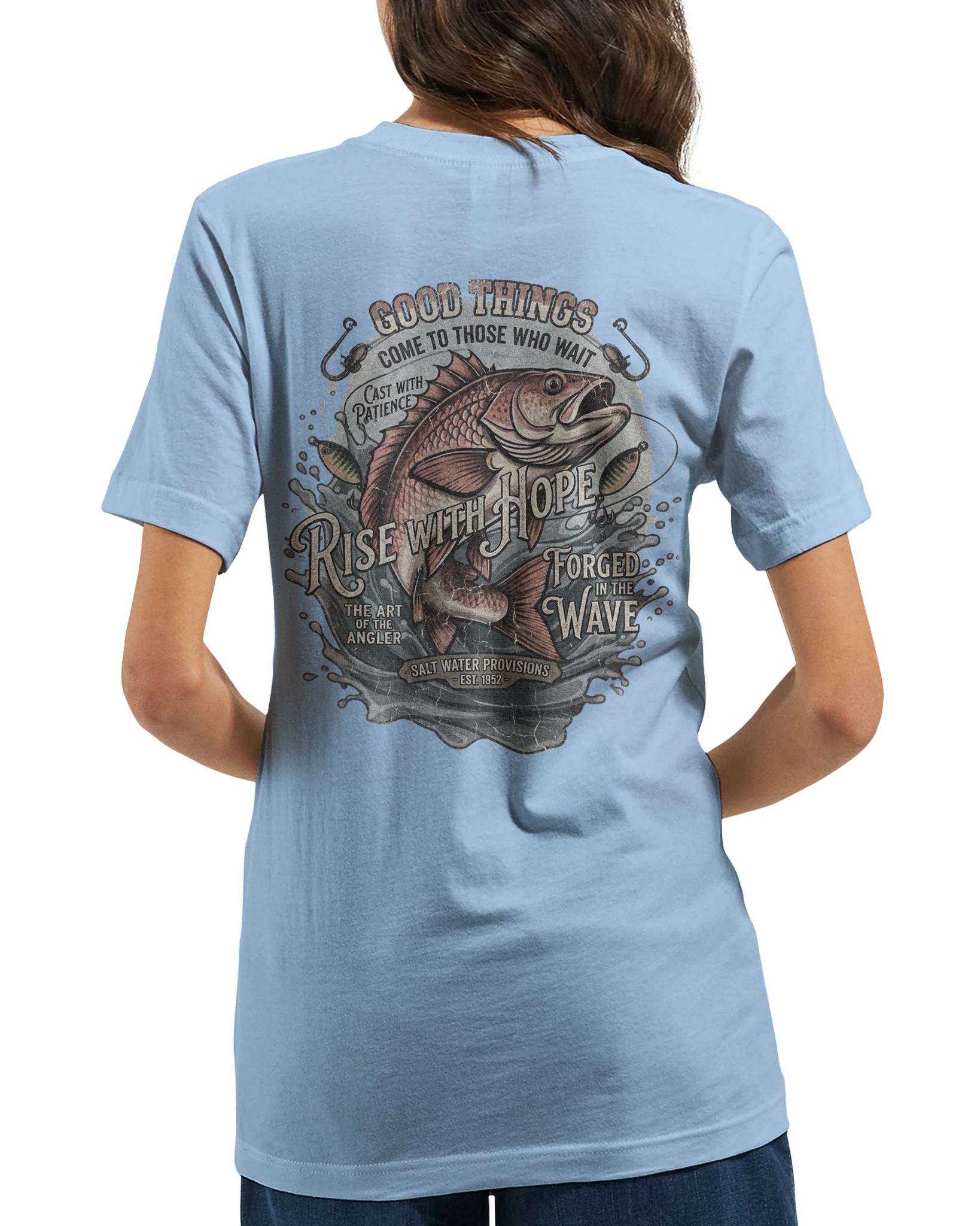 "Rise with hope" Premium Unisex Crewneck T-shirt | Bella + Canvas 3001 - Image 4