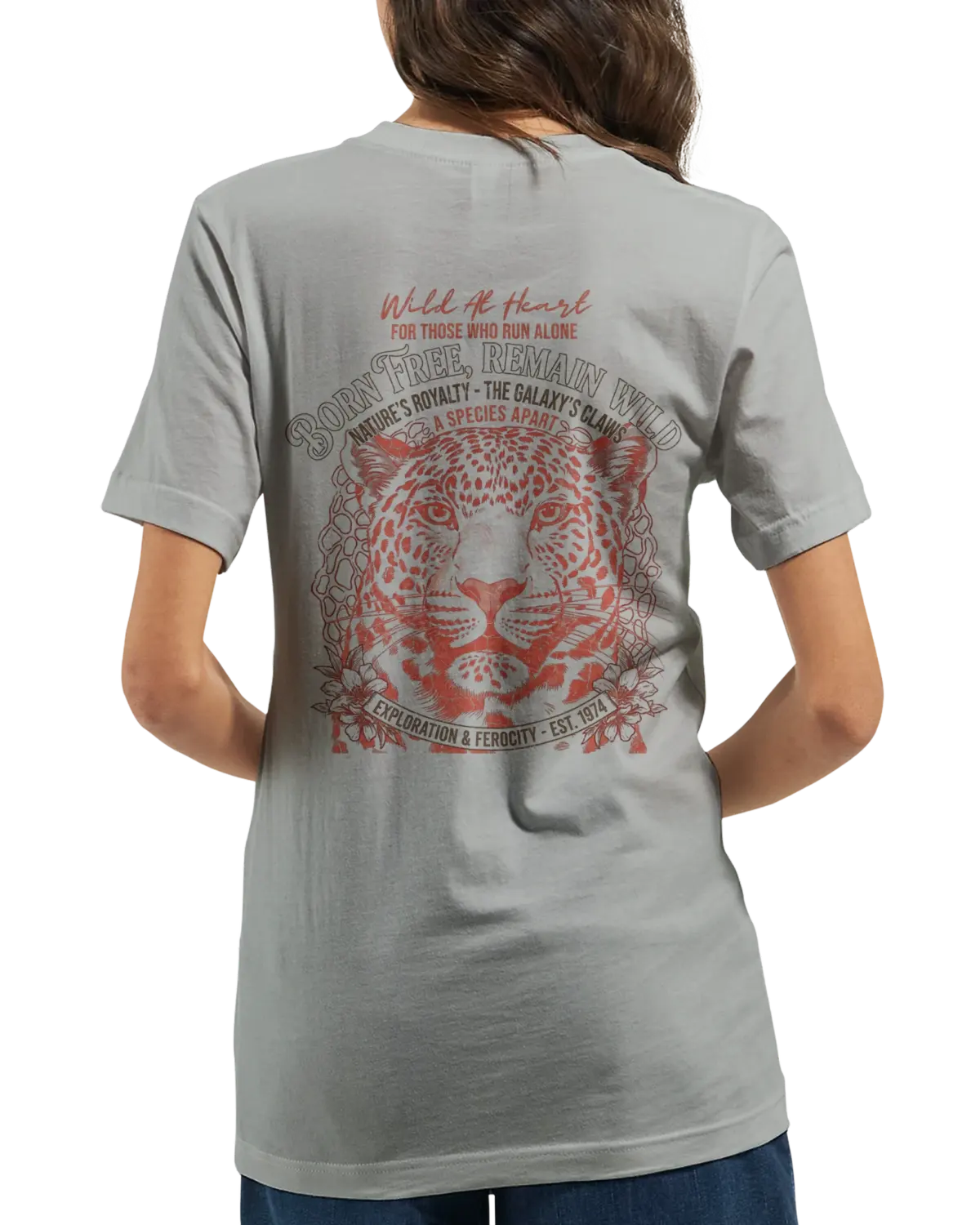 "Born free remain wild" Premium Unisex Crewneck T-shirt | Bella + Canvas 3001