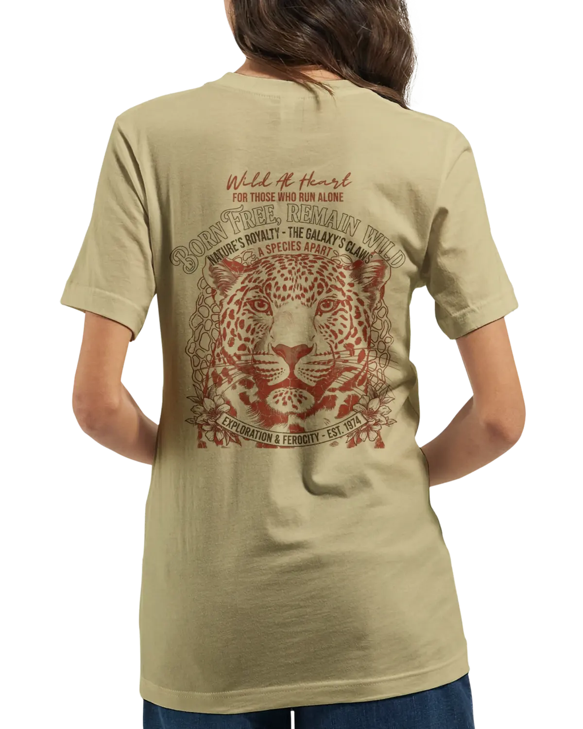 "Born free remain wild" Premium Unisex Crewneck T-shirt | Bella + Canvas 3001