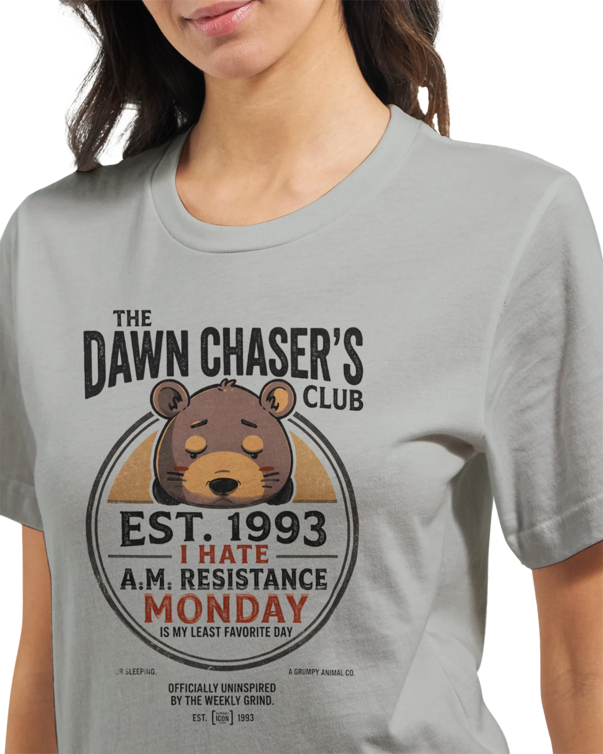 "The dawn chaser's club" Premium Unisex Crewneck T-shirt | Bella + Canvas 3001
