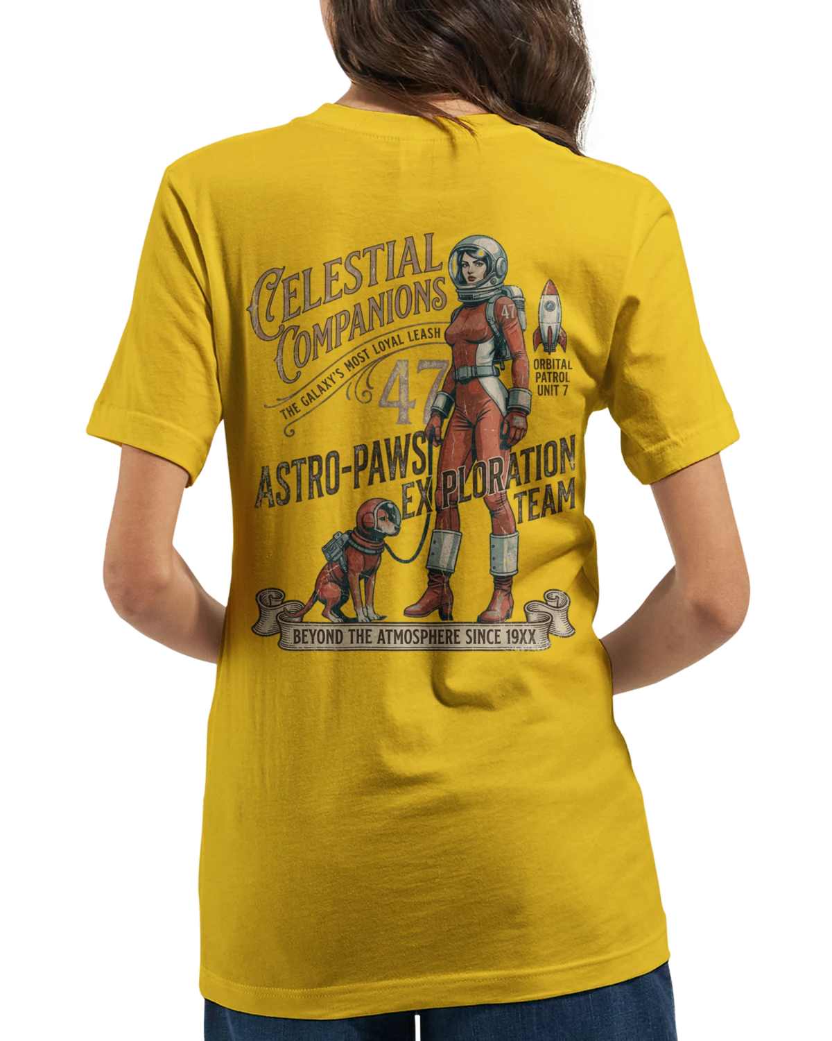 "Celestial companions" Premium Unisex Crewneck T-shirt | Bella + Canvas 3001
