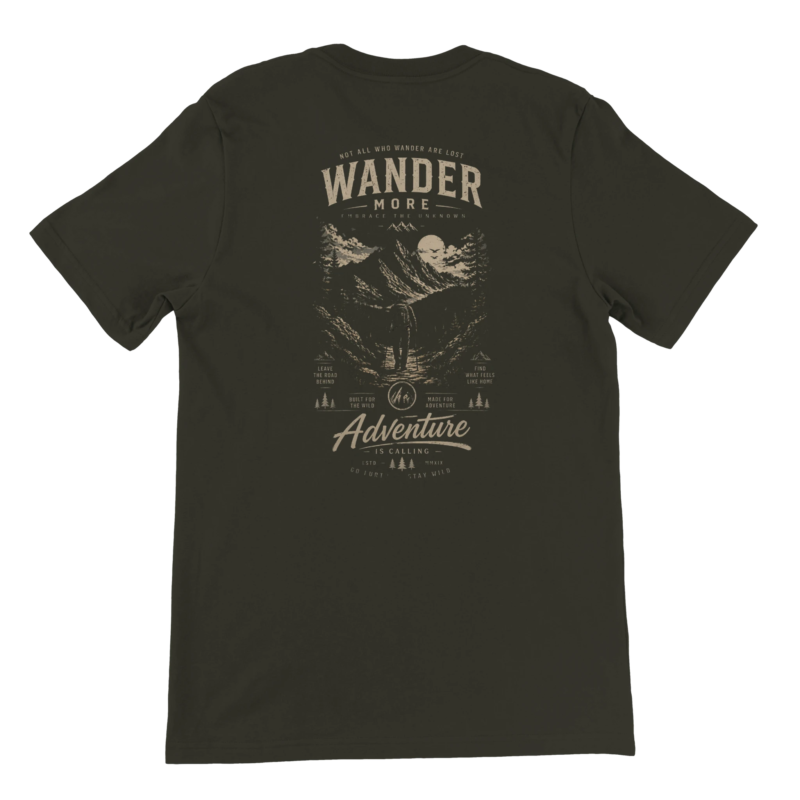Alternative view of "Wander more new design" Premium Unisex Crewneck T-shirt | Bella + Canvas 3001