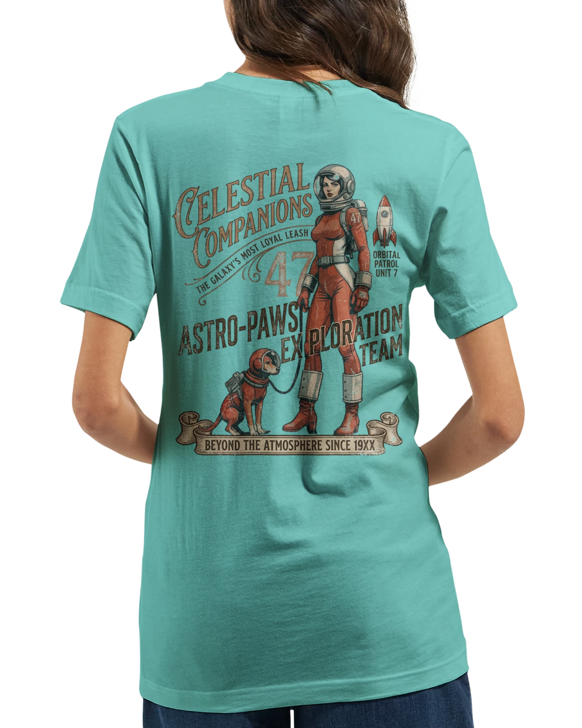 "Celestial companions" Premium Unisex Crewneck T-shirt | Bella + Canvas 3001