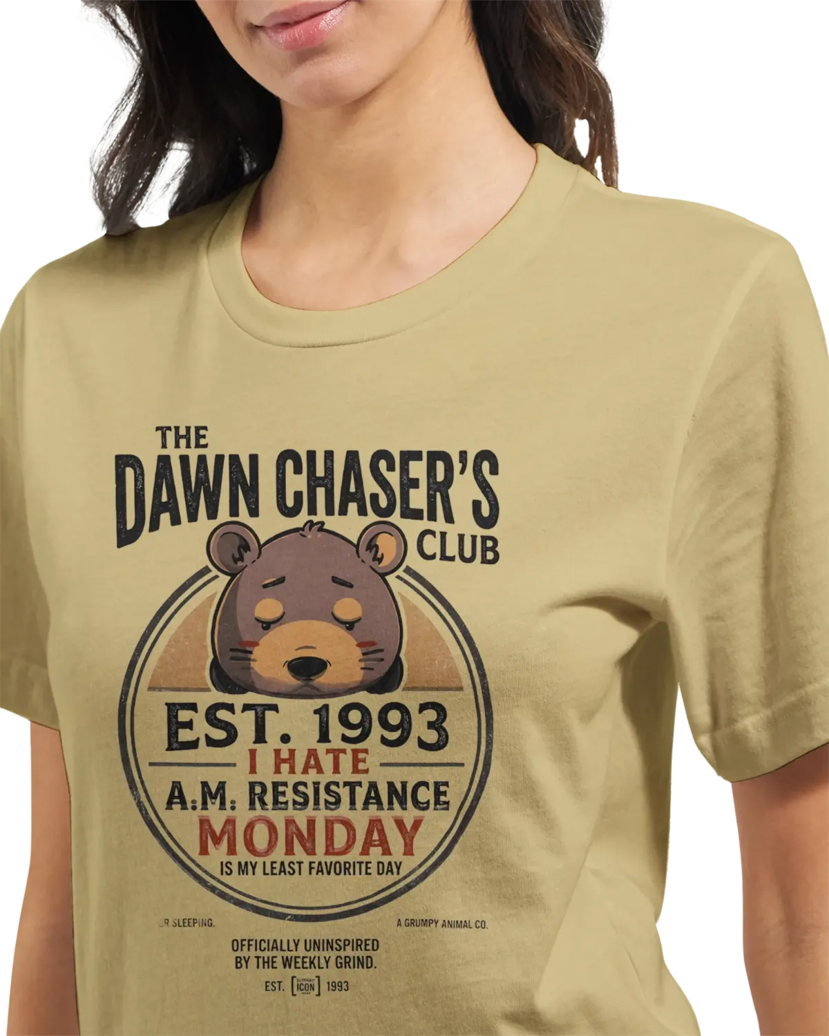 "The dawn chaser's club" Premium Unisex Crewneck T-shirt | Bella + Canvas 3001