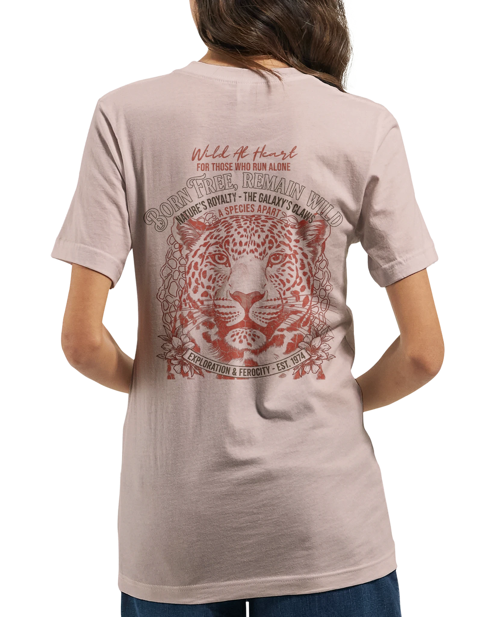 "Born free remain wild" Premium Unisex Crewneck T-shirt | Bella + Canvas 3001 - Image 7