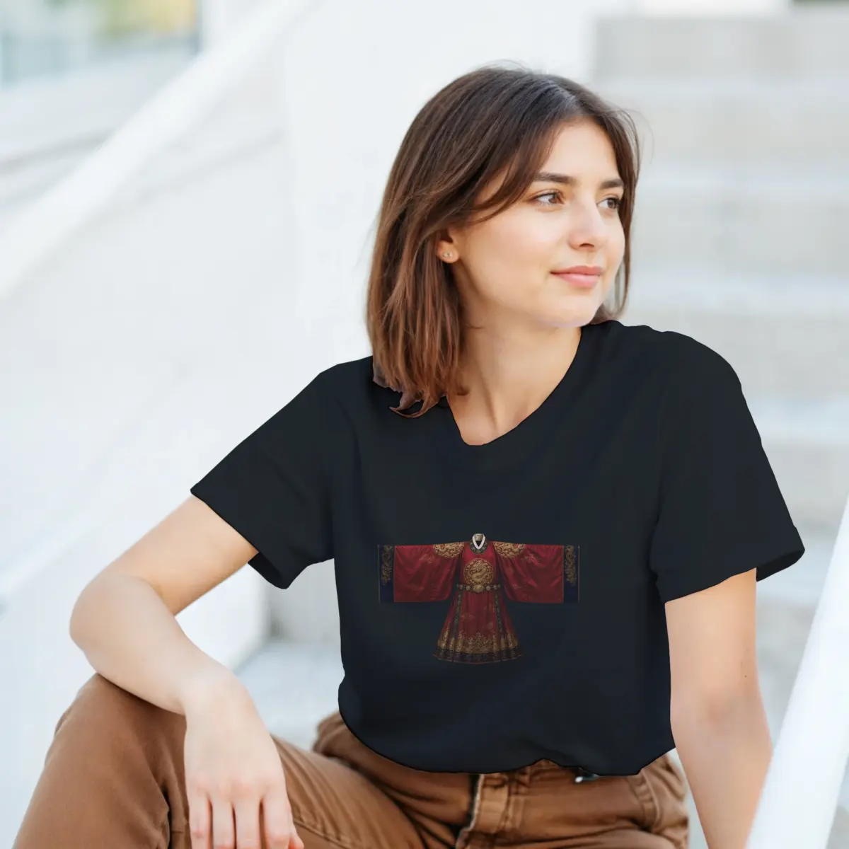 "The King's Robes of the Joseon Dynasty" Heavyweight Unisex Crewneck T-shirt | Gildan® 5000
