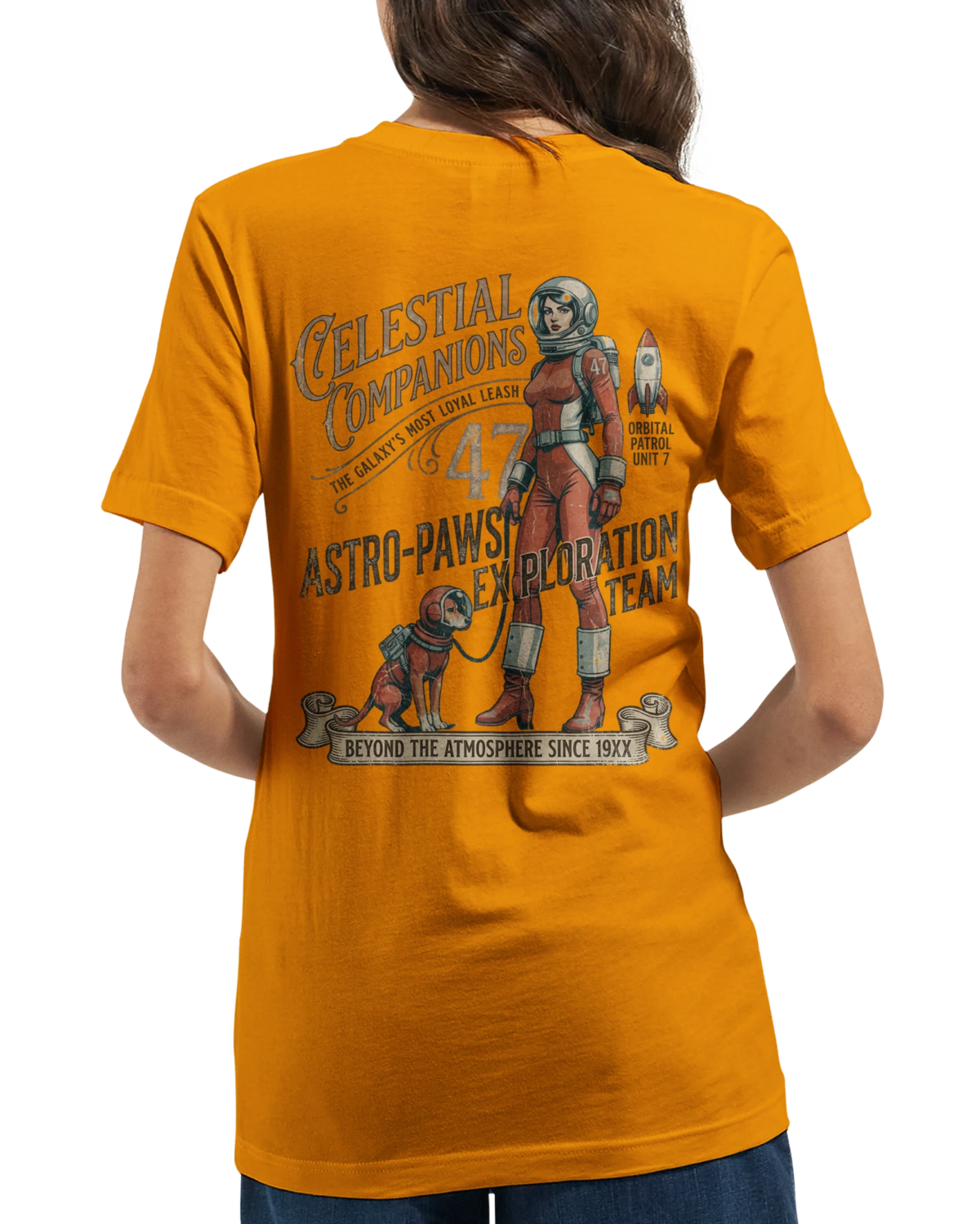 "Celestial companions" Premium Unisex Crewneck T-shirt | Bella + Canvas 3001