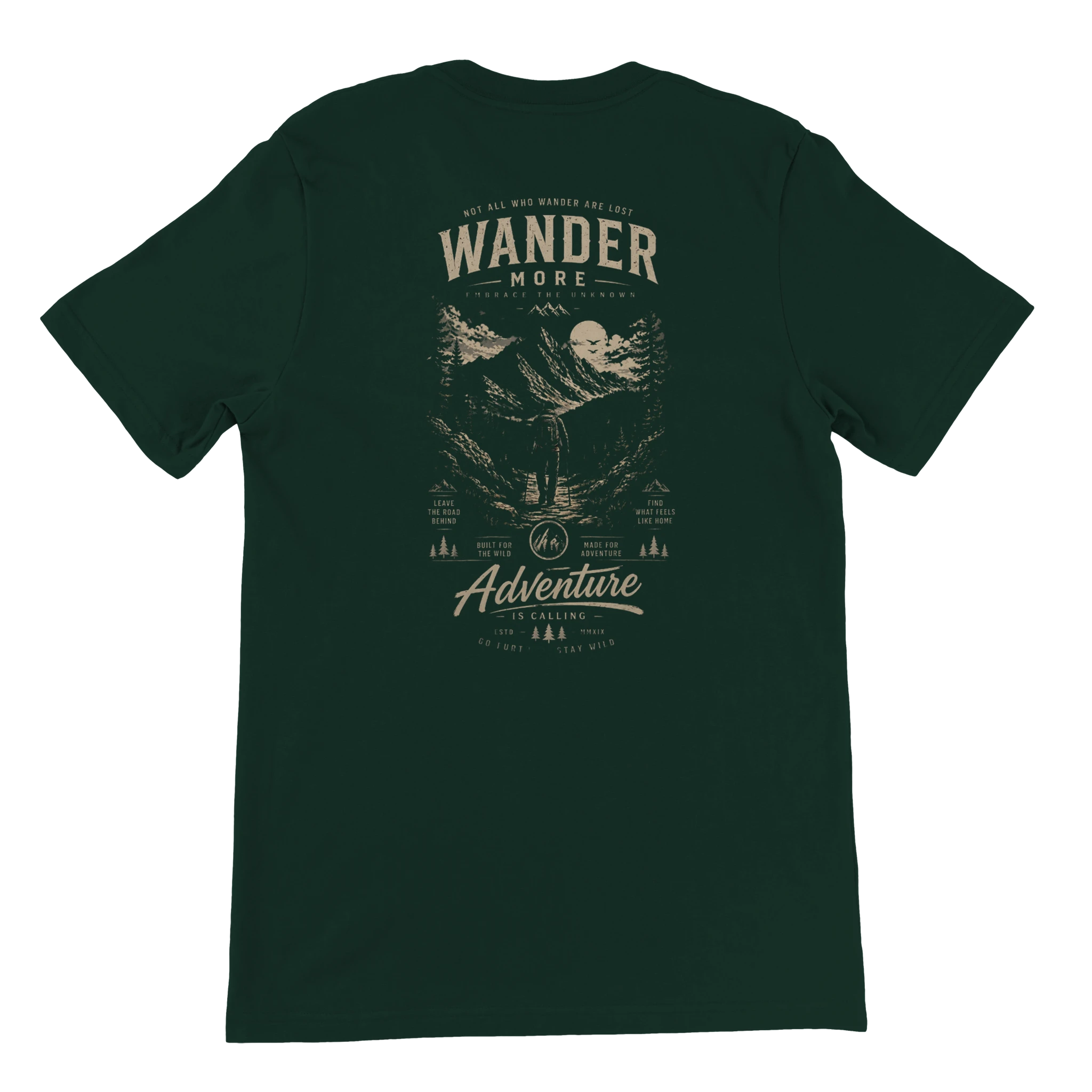 "Wander more new design" Premium Unisex Crewneck T-shirt | Bella + Canvas 3001 - Image 4