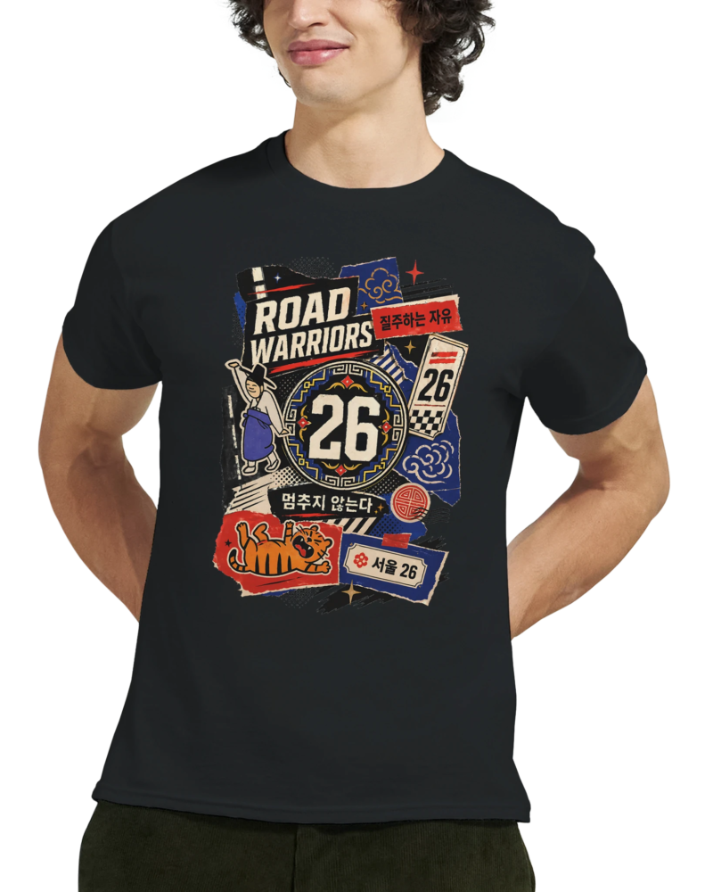 Alternative view of "Road warriors" Heavyweight Unisex Crewneck T-shirt | Gildan® 5000