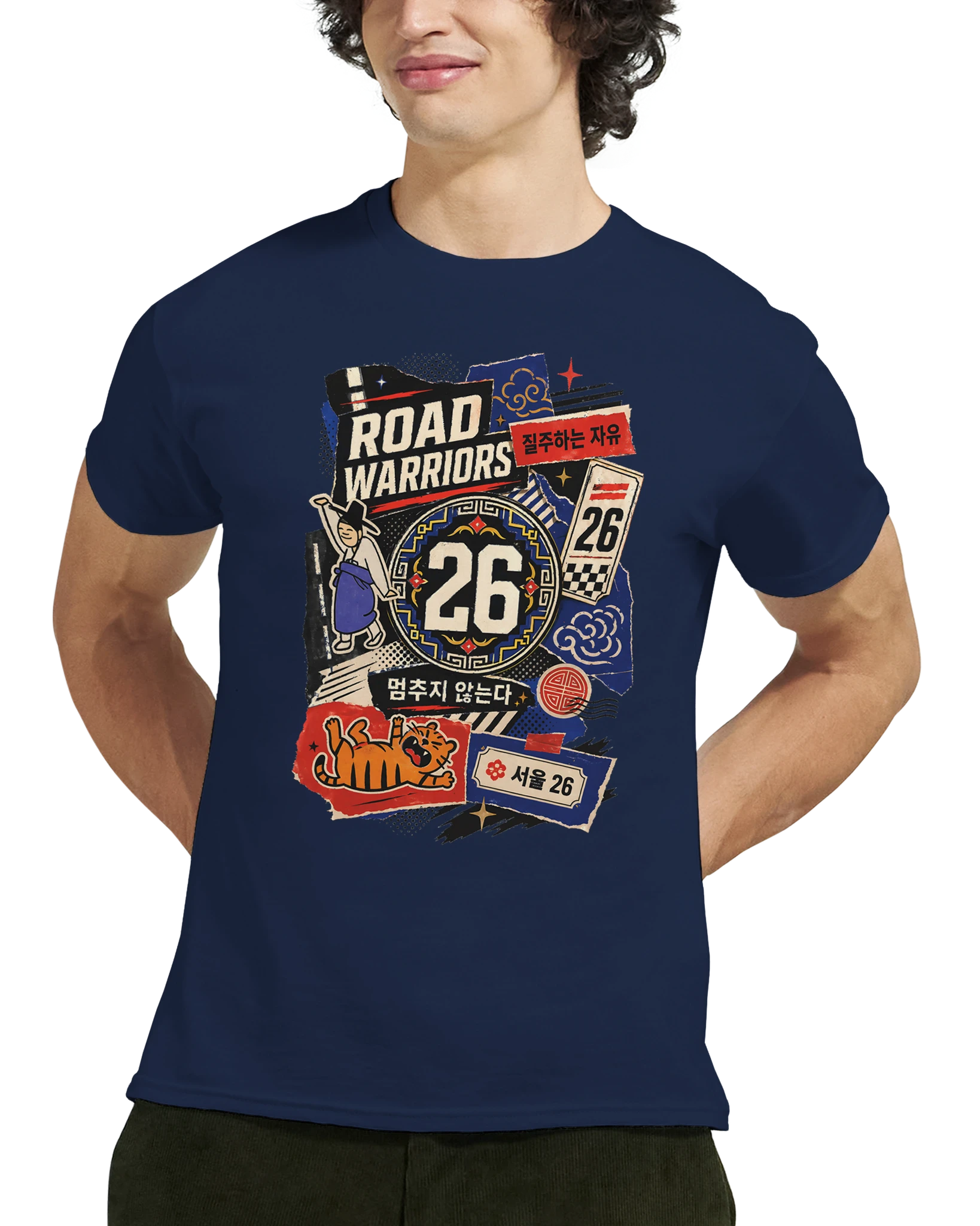 "Road warriors" Heavyweight Unisex Crewneck T-shirt | Gildan® 5000 - Image 3
