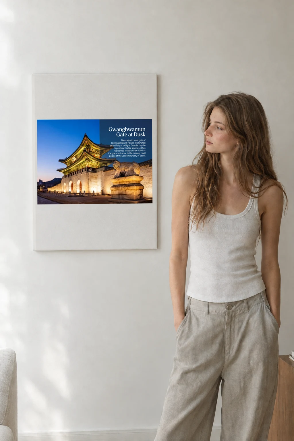 "Gwanghwamun Gate" Museum-Quality Matte Paper Metal Framed Poster 40x60 cm / 16x24″