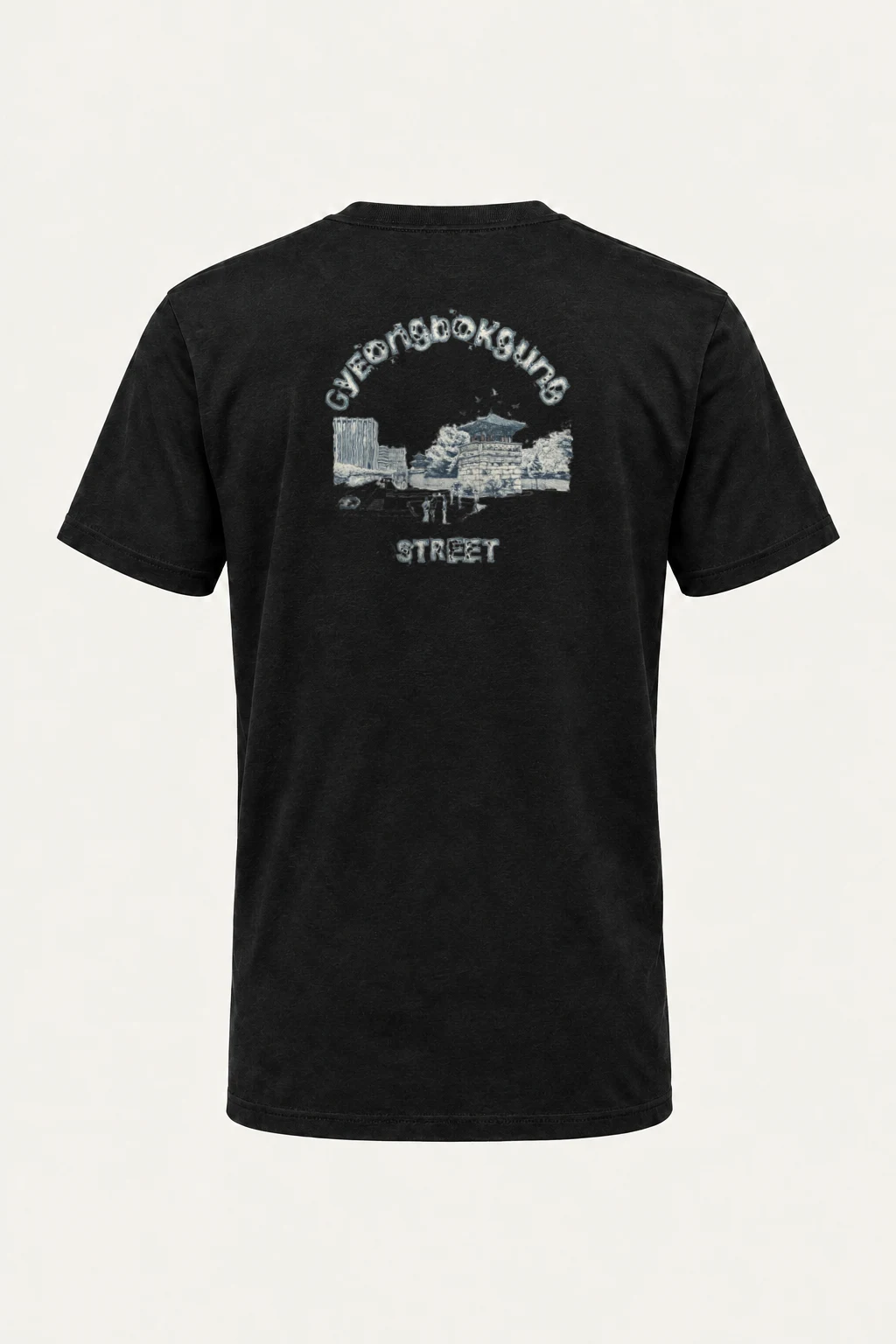 "Gyeongbokgung Street" Heavyweight Unisex Crewneck T-shirt | Gildan 5000