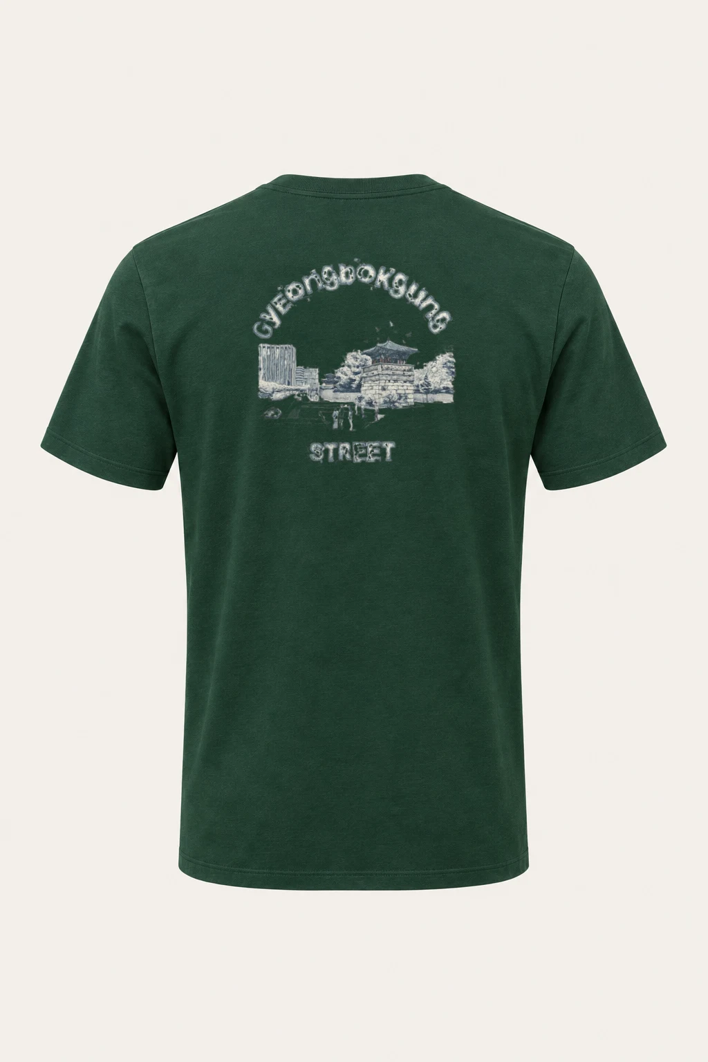 "Gyeongbokgung Street" Heavyweight Unisex Crewneck T-shirt | Gildan 5000
