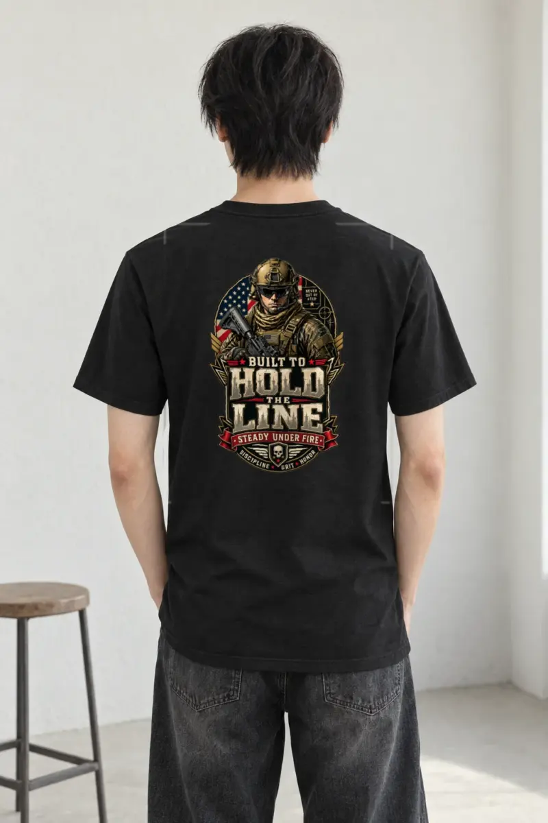 "Hold The Line" Heavyweight Unisex Crewneck T-shirt