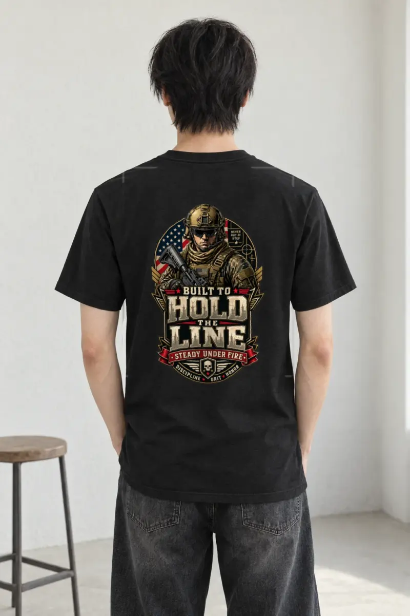 "Hold The Line" Heavyweight Unisex Crewneck T-shirt