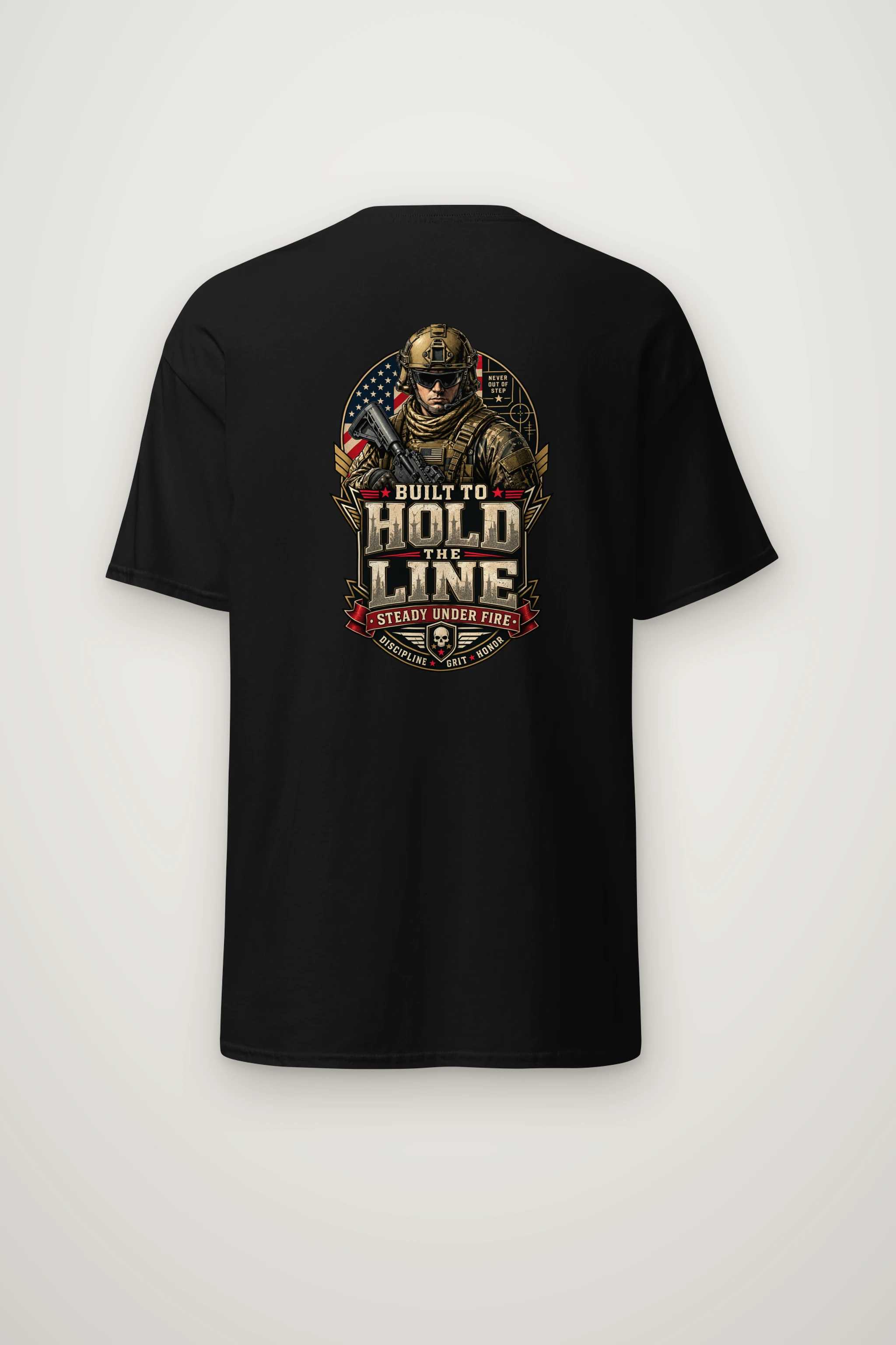 "Hold The Line" Heavyweight Unisex Crewneck T-shirt