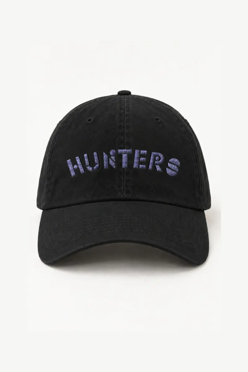 "Hunters Distorted Wordmark" Classic Dad Hat · Embroidered | Yupoong 6245CM