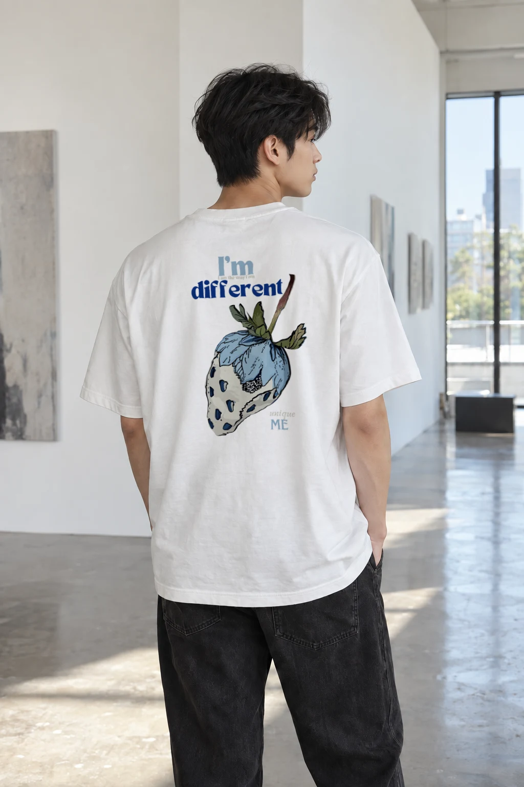 “I am unique” Heavyweight Unisex Crewneck T-shirt | Gildan 5000