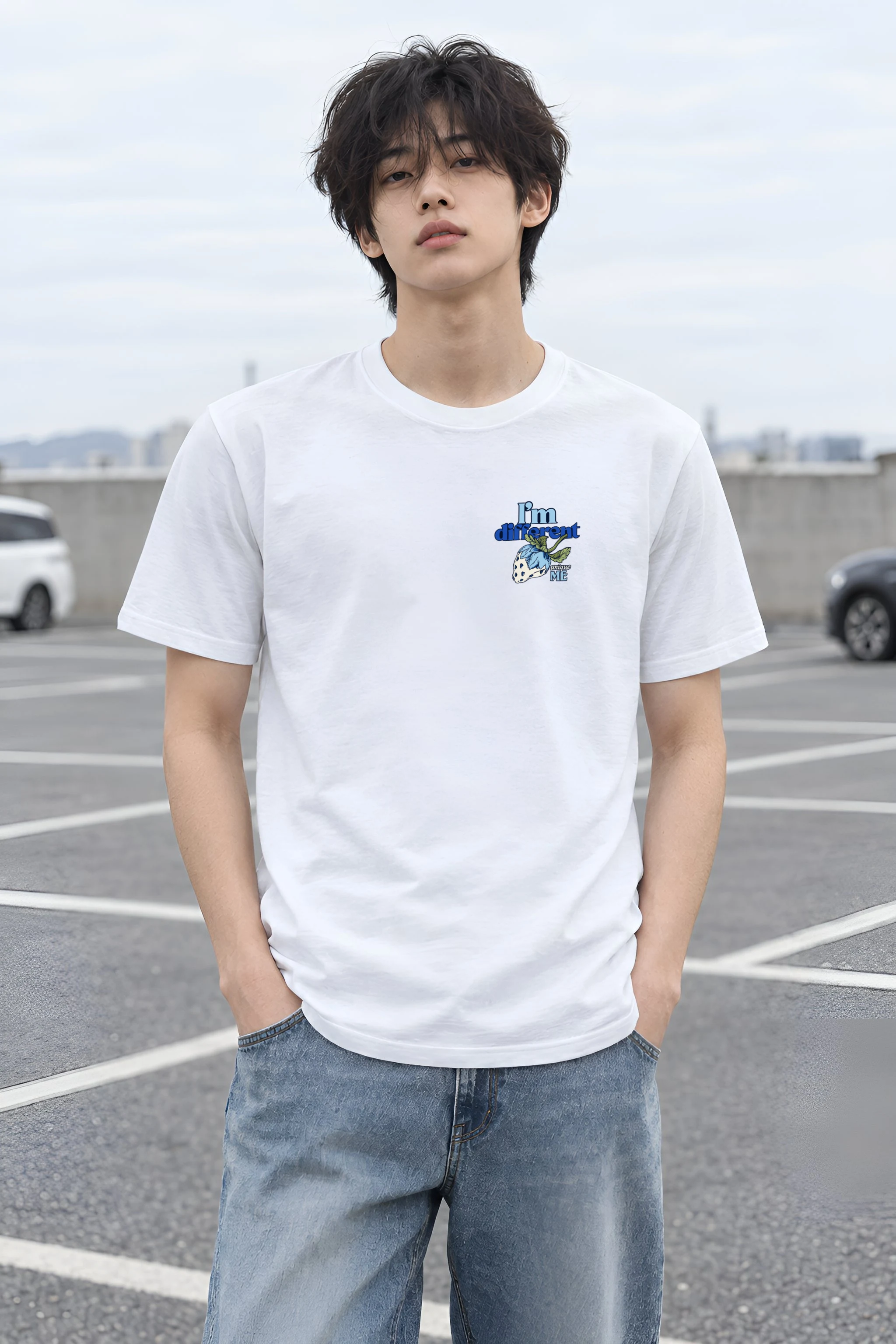 "I am unique" Heavyweight Unisex Crewneck T-shirt