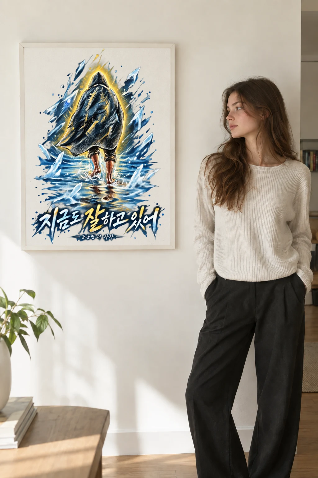 "Keep Going" Premium Wooden Framed Poster