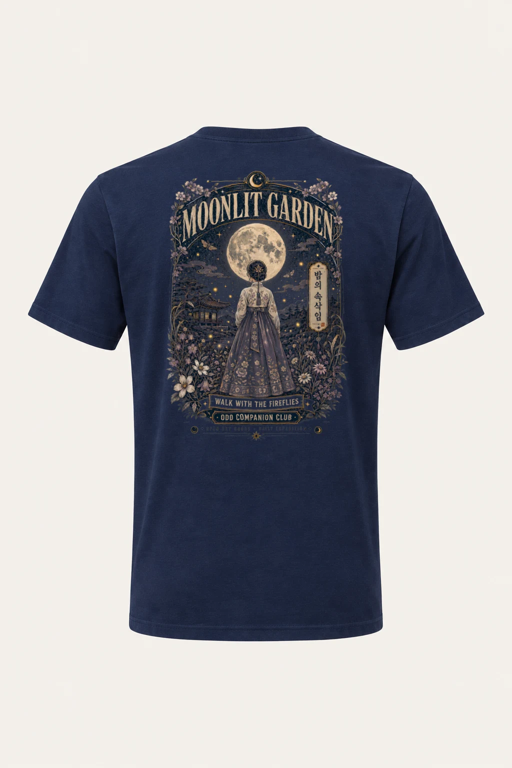 "Moonlit Garden" Heavyweight Unisex Crewneck T-shirt