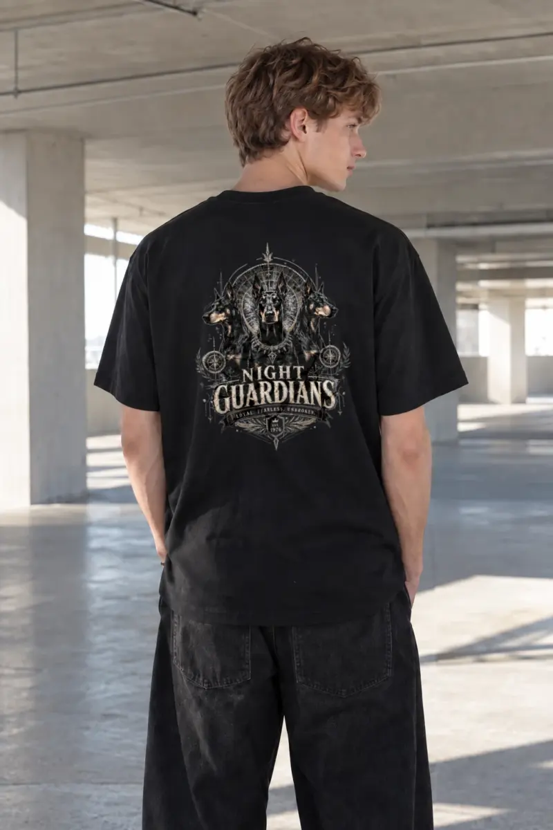 “Night guardians” Heavyweight Unisex Crewneck T-shirt | Gildan 5000