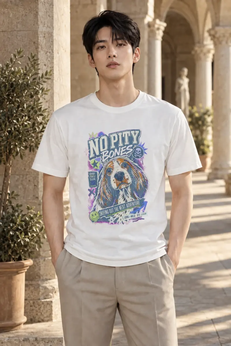 “No pity bones” Heavyweight Unisex Crewneck T-shirt | Gildan 5000