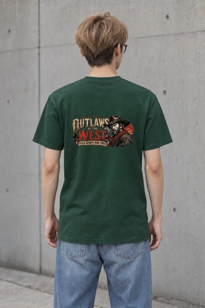 "Outlaws Of The West" Heavyweight Unisex Crewneck T-shirt | Gildan 5000