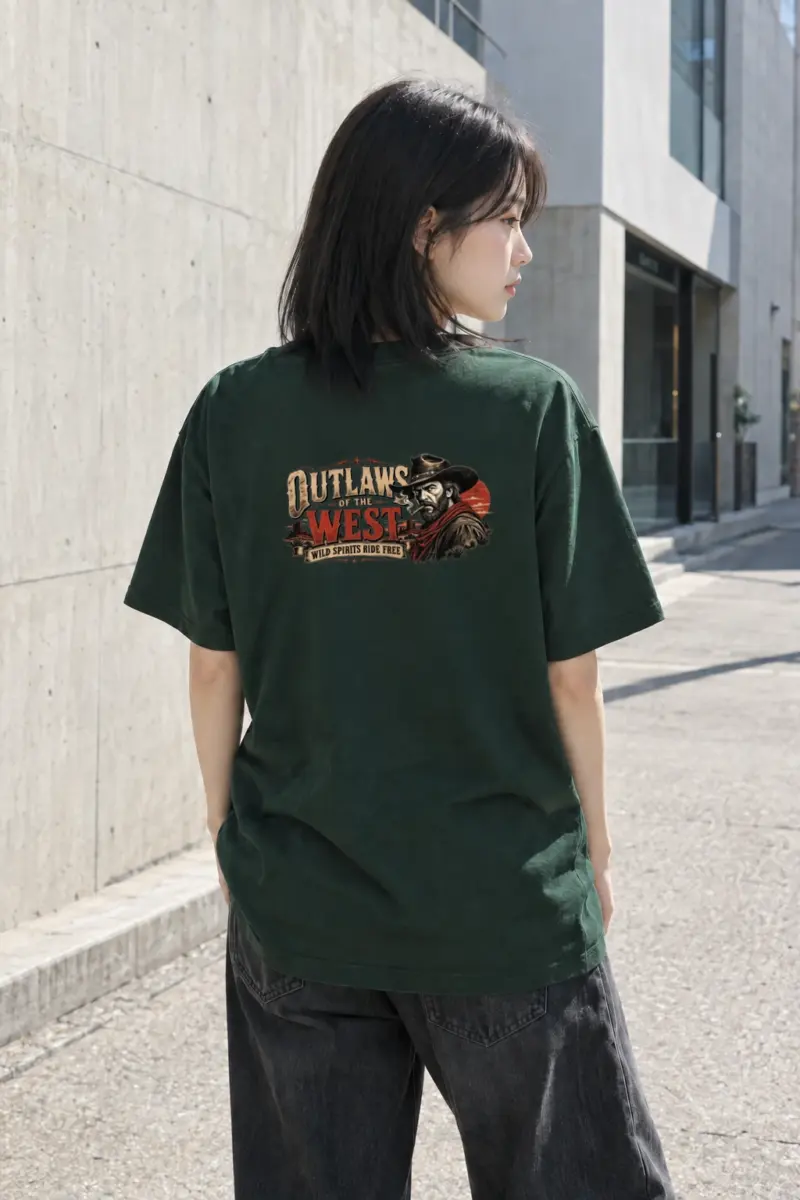 "Outlaws Of The West" Heavyweight Unisex Crewneck T-shirt | Gildan 5000